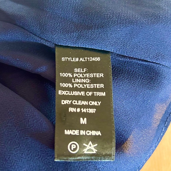 EUC Astr Asymmetrical Tank Top/Blouse Sheer Lined Beaded Neck Line Size M - Picture 15 of 15